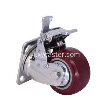 Caster hạng nặng khóa tổng